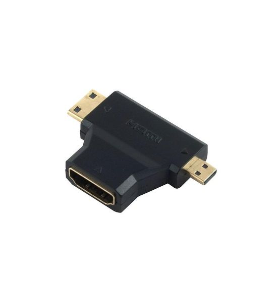 PTech Mini HDMI and Micro HDMI Male to HDMI Female Adapter