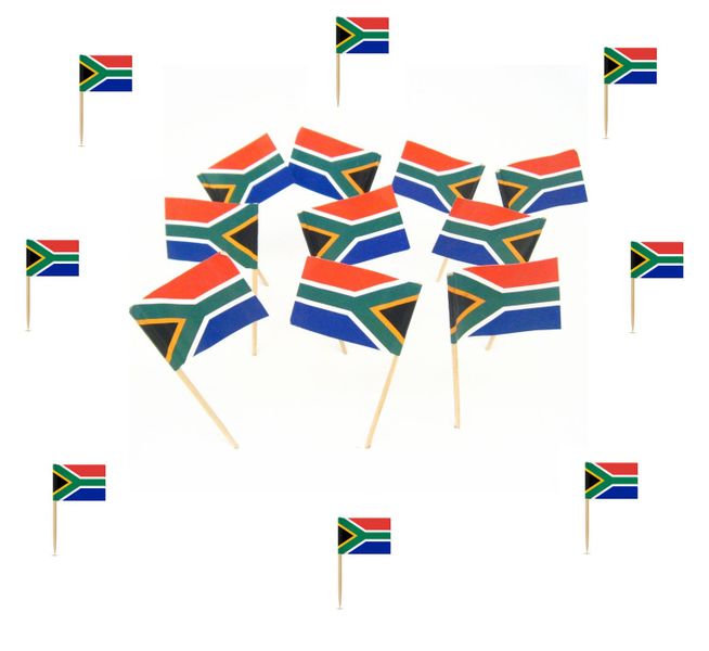 Aankopen - South Africa Flag Toothpicks - 240 Units