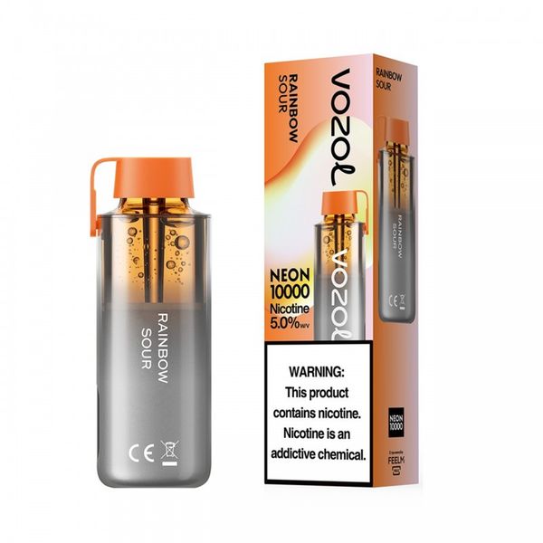 Vozol Neon 10 000 Puffs Disposable Vape - Rainbow Sour