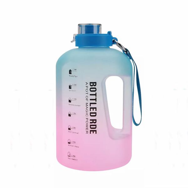 Water Bottle with Time Marker-BPA Free 2.2L