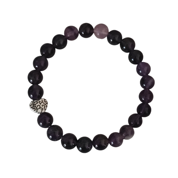 Amethyst Heart Bracelet
