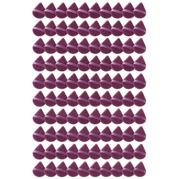 100 Piece - Reusable Triangle Powder Puffs With Super-Soft Velvet Material