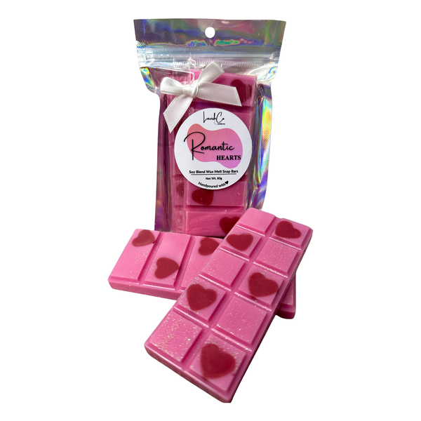 Wax Melt Snap Bars - Romantic Hearts - Love Spell Scented - 80g