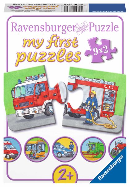 Ravensburger My First Puzzles Motorized Vehicles 9 X 2 Piece Puzzles