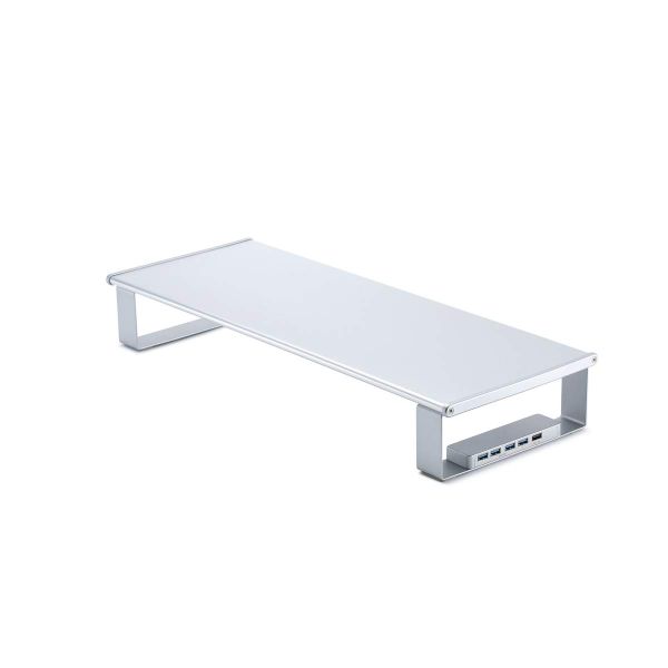Nerdy Admin – Aluminum Computer Monitor Stand Metal Riser with 4x USB 3.0