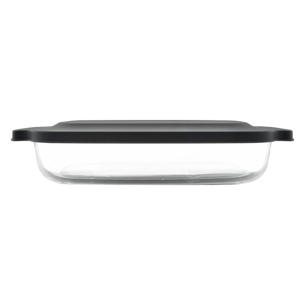 Consol Vigo Rectangular Glass Baking Dish with Grey Plastic Lid, 2.7L