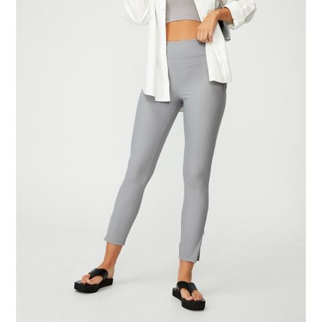 Women s Cotton On Side Zip Rib Legging Ash Grey Shop Today. Get it Tomorrow takealot