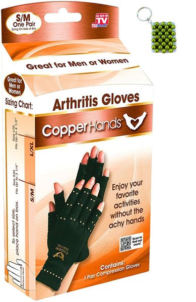 Arthritis Gloves Copper Hands-Compression Gloves for Joint Pain and Key holder