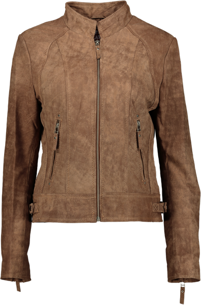 Ladies Bella Rusty Brown Leather Jacket