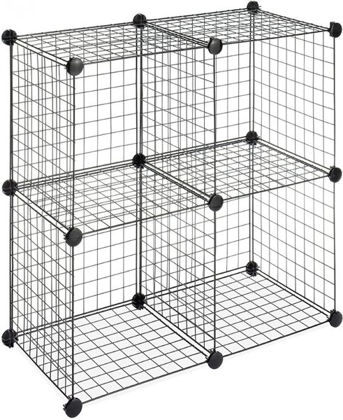 Wire Convenient Cube Cabinet - Black - 4 Piece