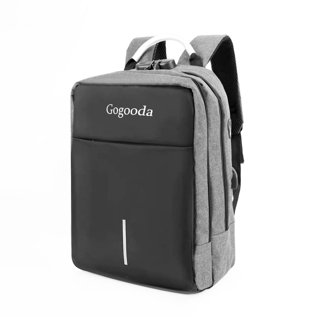 Anti-Theft Travel Backpack Laptop Bag with USB Charging Port & Lockable