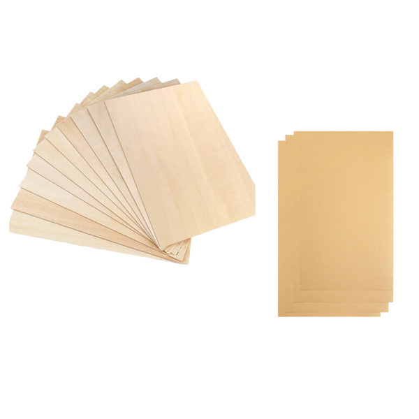 Wood Combo (Blonde MDF &amp; Butter Ply) - 3mm Thick - 16 Pack - 30 x 40cm