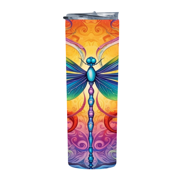 Unqiue Close Up Dragonfly 101 20 Oz Straight Skinny Tumbler 203
