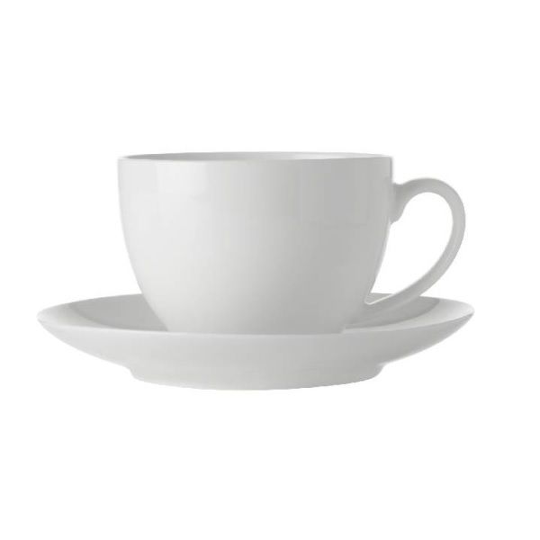 4 Pack - White Set of Saucer &amp; Cup