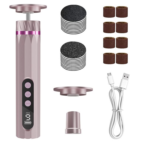 Rechargeable Electric Callus Remover, 3-Speed Professional Nail Drill Kit
