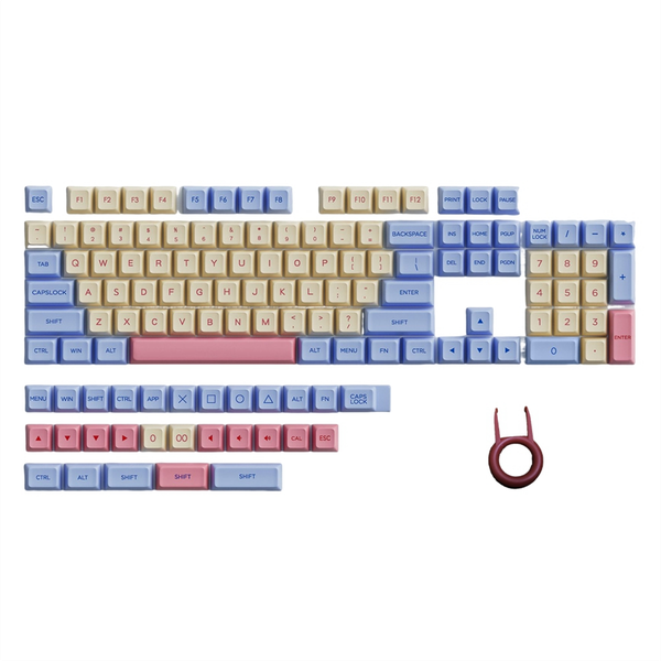 132 Keys PBT Keycaps Pink Cute Keycaps Set for Mechanical Keyboard