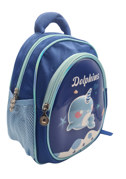 Toddler &amp; Preschool School Bag Backpack with 3D Dolphin Design - Blue