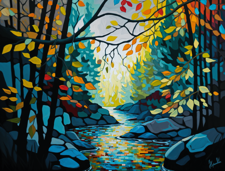 Fancy Artwork Living Room River - B1261 image