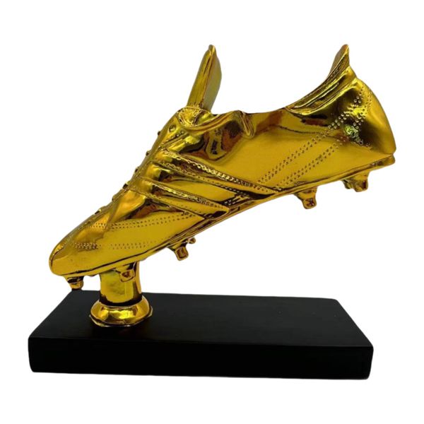 Golden Boot Soccer Trophy Statue Resin Trophy Office Home Decor Entrance
