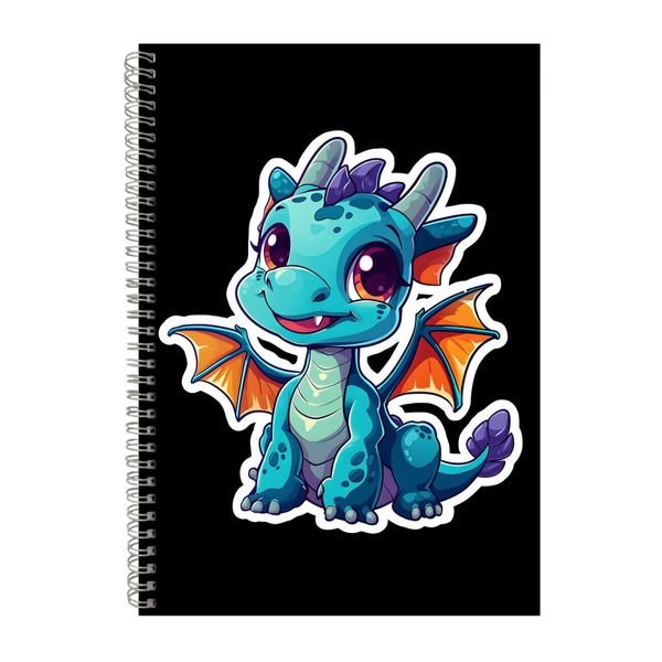 Purple 1 A4 Notebook Spiral Lined Trendy Notepad image
