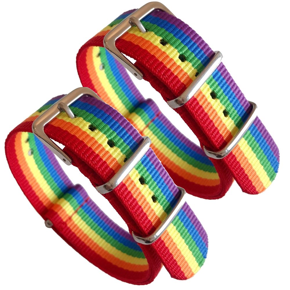 Fashion LGBT Pride Adjustable Gender Neutral Strap Bracelet - Set of 2 ...