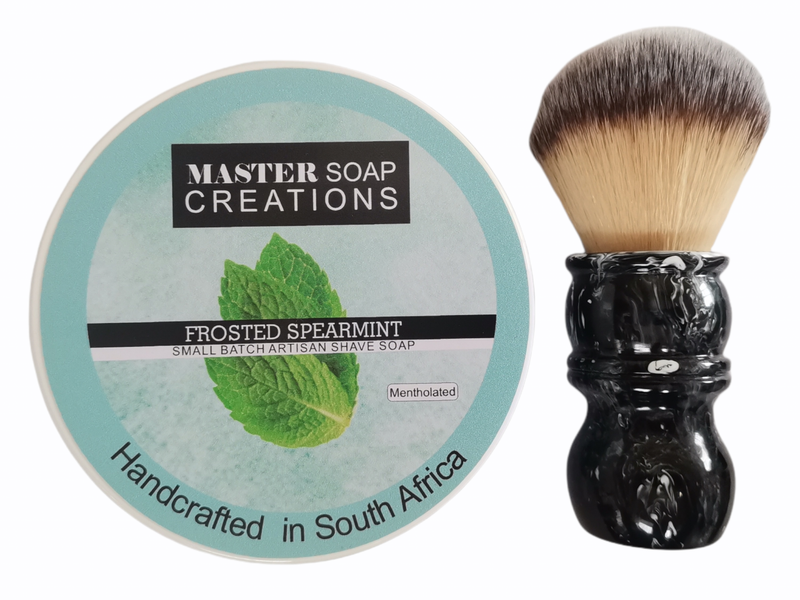 Shaving Soap &amp; Shaving Brush Combo Frosted Spearmint