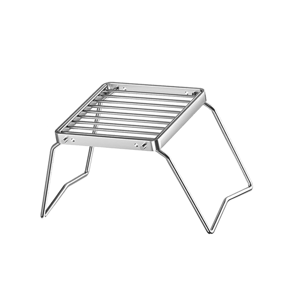 Portable Stainless Steel Camping Grill Foldable BBQ Grill - Silver