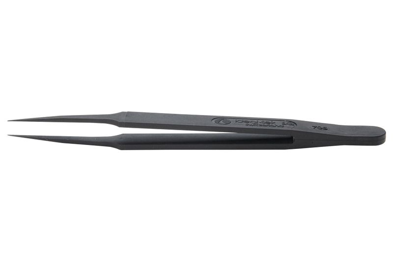 Ideal-Tek (705.CF) Tweezer, ESD, Straight, Pointed, PA66, 115 mm
