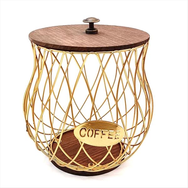 Coffee Pod Holder Rustic K Cup Holder Organizer For Counter Black