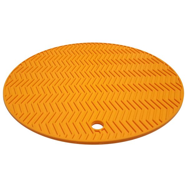 Pot Holder -Silicone - Round Orange
