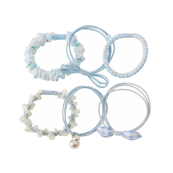 6 Piece Forste Style Haie Ties Set - Blue