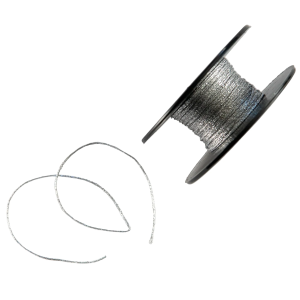 Silver Lurex Cord 50m Roll - Metallic Craft &amp; Gift Wrapping String
