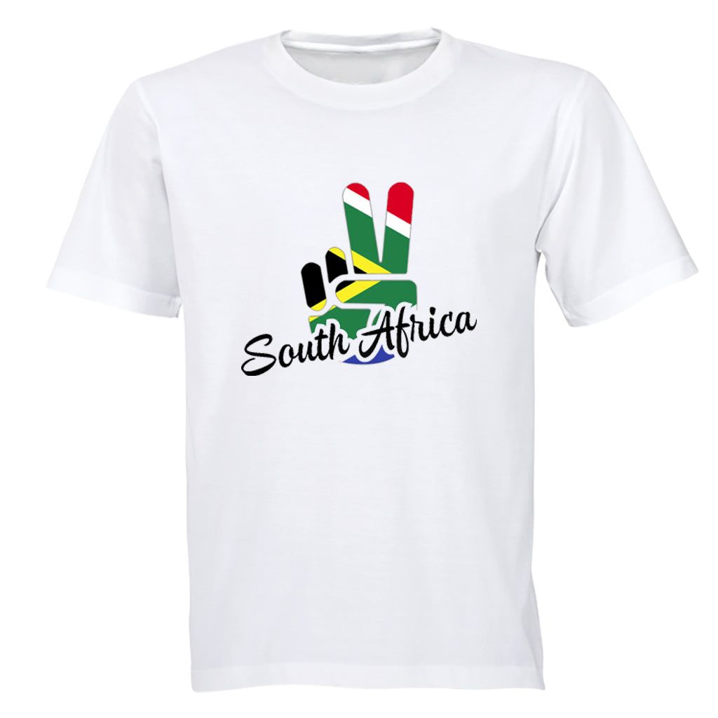 South Africa Peace Sign Adults TShirt Shop Today. Get it Tomorrow