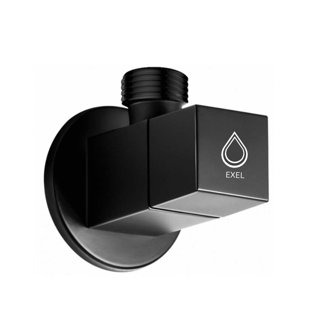 Exel Black Angle Valve Square - 1/2Inch