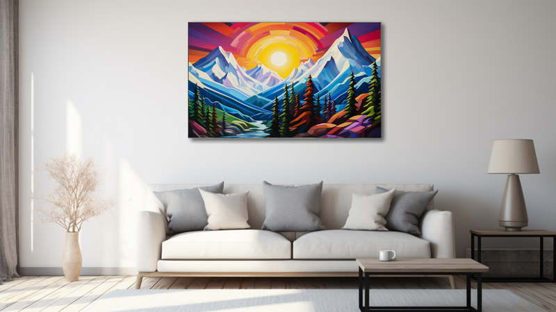 Canvas Wall Art - Mountain Majesty Abstract - HD0471