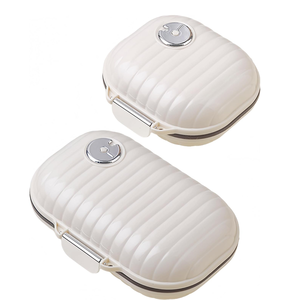 Personal Pill Organizer 2PACK- Medicine Pill Case with Medicine Tracker