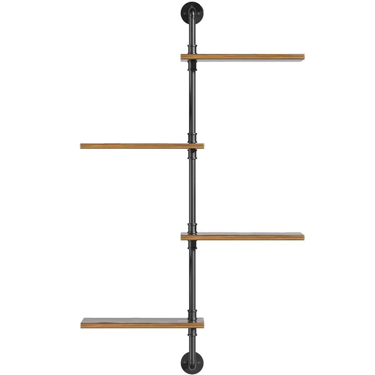 4-Tier Wooden Metal Corner Plant Stand Wall Plant Shelf Indoor Garden Decor