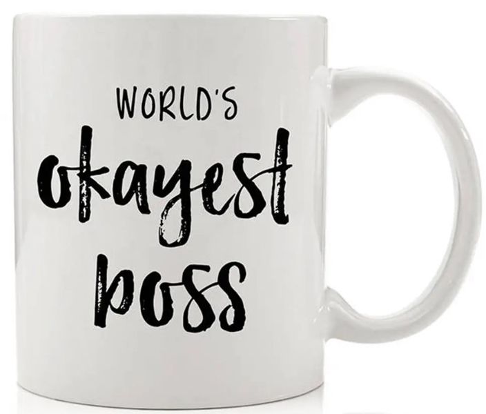 World's Okayest Boss Colleague Coworker Gift Coffee Mug