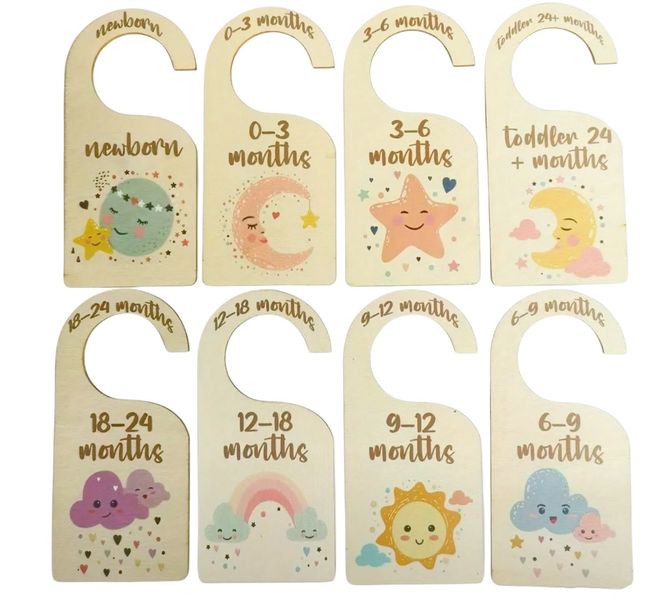 Baby Clothing Dividers for Organizing Clothes/Nursery Room/Shower Gift