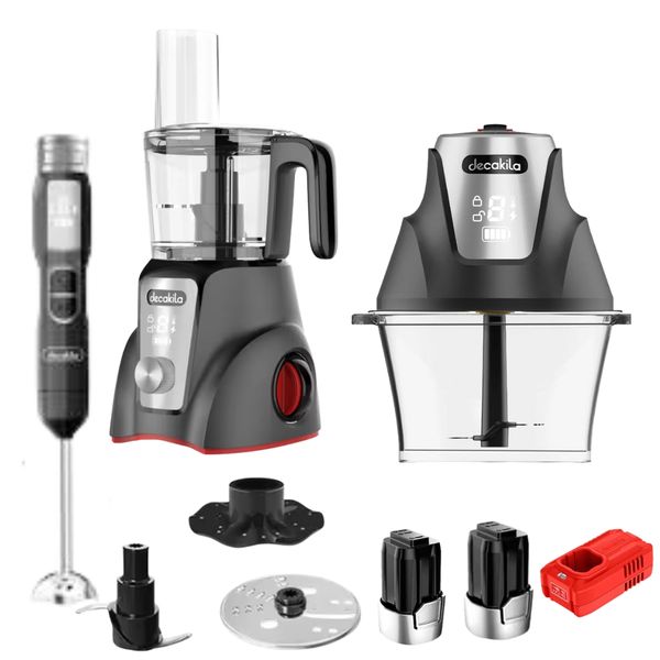 Decakila - Cordless 3-in-1 Food Blender Set - (16V)