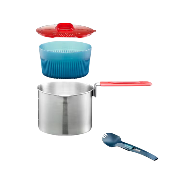 Forclaz Trekking Stainless Steel Cookset MT500 - 1 Person