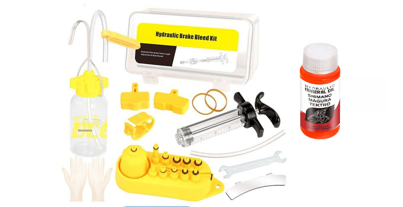Bike Hydraulic Brake Bleed Tool with 60ml Mineral Oil