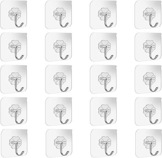 Sulfar Adhesive Hooks Heavy Duty Wall Hooks 20Pack