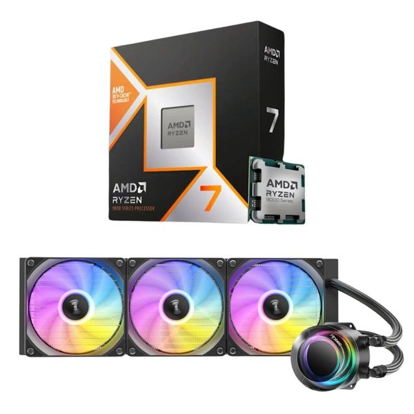 AMD RYZEN 7 9800X3D CPU &amp; Antec VORTEX LUM 360 ARGB AIO Liquid Cooler Combo