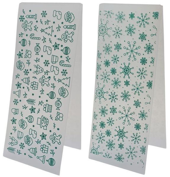 3D Embossing Folders for Christmas greeting cards - 2 Pack Combo