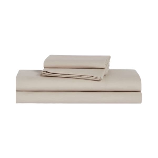 200tc Set of Percale Cotton Flat Sheet , Fitted and 2 Standard Pillowcases