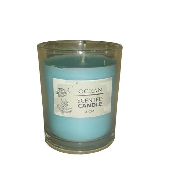 Wonder Towel Luxury Scented Candle in shot glass Ocean - Blue