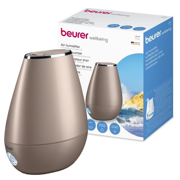 Beurer Germany Air Humidifier &amp; Aroma Oil Diffuser 20m Rooms: LB 37 Toffee