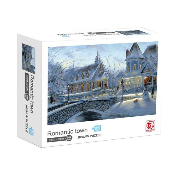1000 Pieces Of Family Game Romantic Town Jigsaw Puzzle Toy