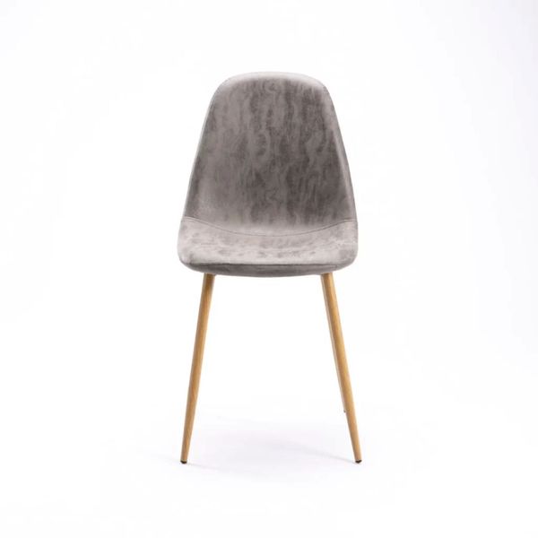 Curly Care-Fabric Tal Dining Chair-Grey